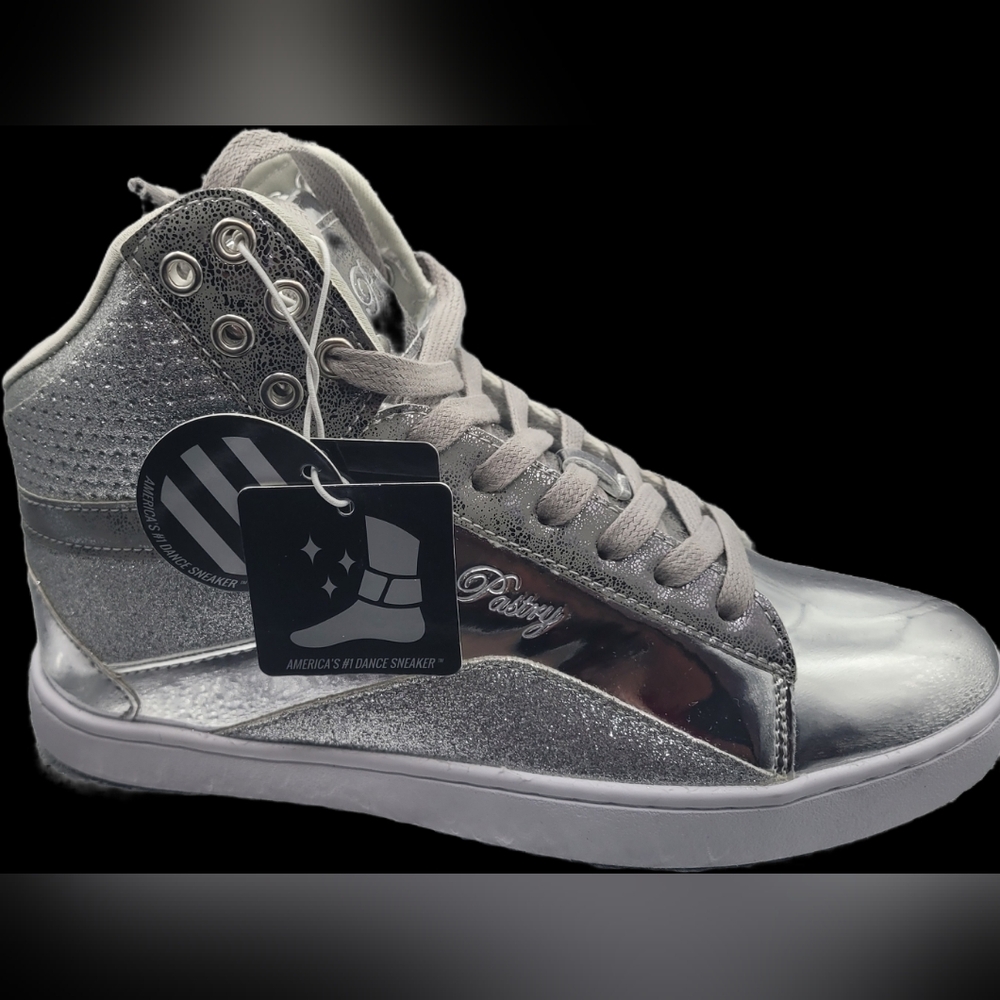 Pastry Silver Metallic High-Top Sneakers